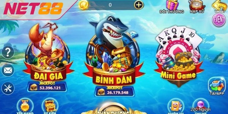 Tham gia chơi Khám Phá Đại Dương trong kho game bắn cá Net88